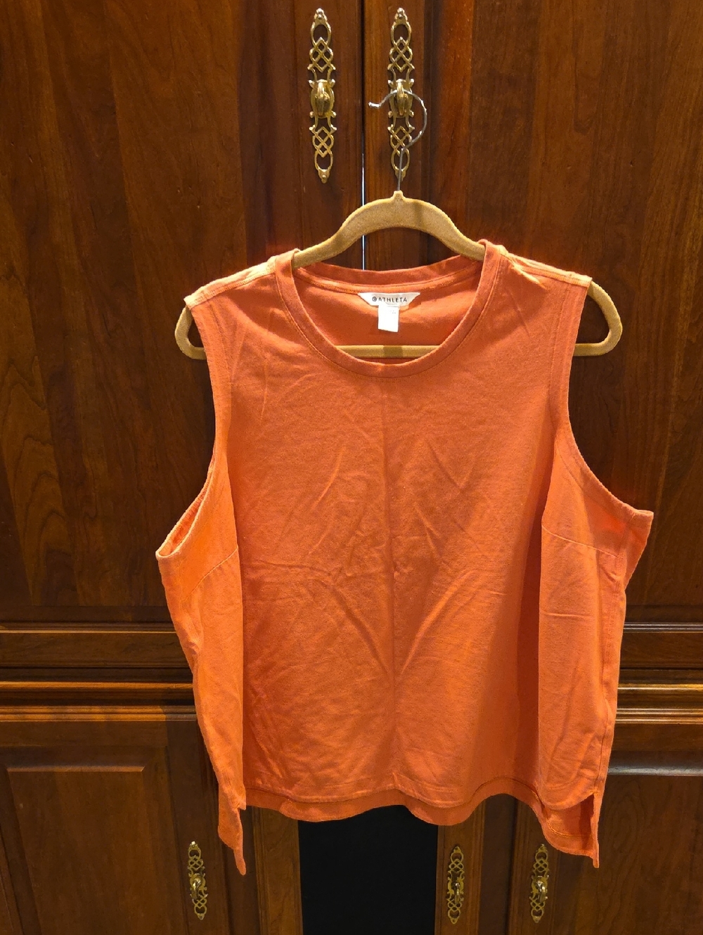 Athleta Orange Muscle Tank Top